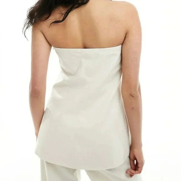 4TH + Reckless Liana Corset Linen Blend Zipper Waisted size M - Picture 2 of 6